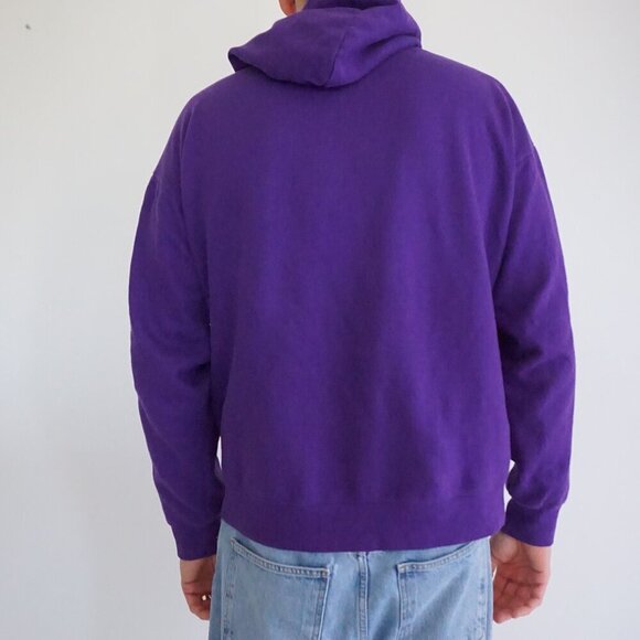 Vintage '90S OVB Purple Embroidered Scranton University Hoodie Sweatshirt Large - Picture 2 of 11